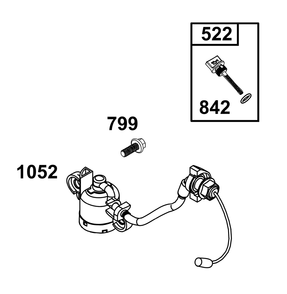 Lubrication Group Diagram and Parts List for 19N132-0029-H5 100000 - 19Z999 Briggs and Stratton Engine
